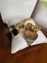Load image into Gallery viewer, Tova Heart Chrystal Charmed Bracelet
