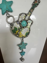 Load image into Gallery viewer, Art by Amy Vintage Star and Tin Guitar Necklace
