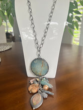 Load image into Gallery viewer, Art by Amy Blue Galaxy Stone Multi Drop Necklace
