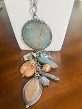 Load image into Gallery viewer, Art by Amy Blue Galaxy Stone Multi Drop Necklace
