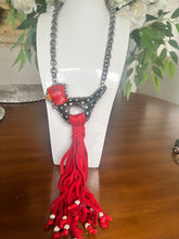 Load image into Gallery viewer, Art by Amy Polka Dot Red and Black Chicken
