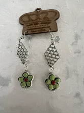 Load image into Gallery viewer, Art by Amy Pink Flower Pottery Earrings
