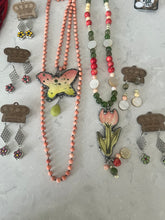 Load image into Gallery viewer, Art by Amy Pink Flower Pottery Earrings
