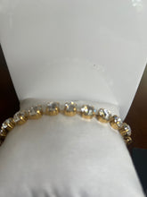 Load image into Gallery viewer, Tova Izzy Bracelet in Antique Gold with Crystals size medium
