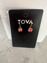 Load image into Gallery viewer, Tova Dark Rose Oakland Hook Earrings
