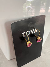 Load image into Gallery viewer, Tova Dark Rose Oakland Hook Earrings
