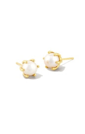 Kendra Scott Ashton Pearl Stud Gold