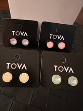 Load image into Gallery viewer, Tova Basics Stud Earring in Ultra Canary White Opal
