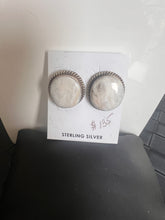 Load image into Gallery viewer, J. Frank Sterling Silver White Stone Statement Earrings – Signed
