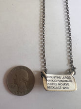 Load image into Gallery viewer, Augustine Largo Navajo Handmade Sterling Silver Purple Mojave Turquoise Necklace
