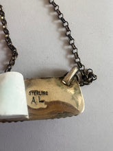 Load image into Gallery viewer, Augustine Largo Navajo Handmade Sterling Silver Purple Mojave Turquoise Necklace
