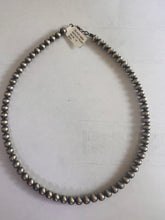 Load image into Gallery viewer, 6mm Sterling Silver Navajo Pearl Necklace – 16” – Southwestern Style
