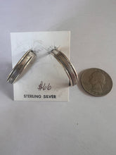 Load image into Gallery viewer, Sterling Silver Large Hoop Earrings – Textured Southwestern Style
