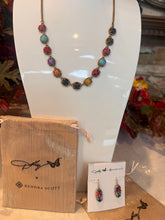 Load image into Gallery viewer, Kendra Scott Dolly Parton Patchwork Drop Earrings vintage silver
