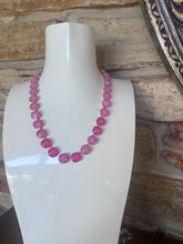 Load image into Gallery viewer, Tova The Sofia Necklace in Fuchsia White Opal
