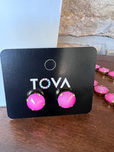 Load image into Gallery viewer, Tova The Basics Studs Custom Ultra Fuchsia White Opal
