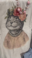 Load and play video in Gallery viewer, Floral Crown Cat Graphic Tee
