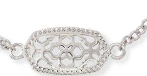 Kendra Scott Rhodium Filigree Metal Bracelet