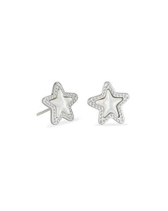 Kendra Scott Jae Star Platinum Drusy Earrings