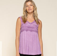 Load image into Gallery viewer, Purple Lace Tank Top
