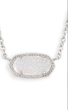 Load image into Gallery viewer, Kendra Scott Elisa Silver Iridescent Drusy Necklace
