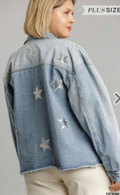 Load image into Gallery viewer, Curvy Star Patch Denim Jacket
