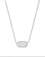 Load image into Gallery viewer, Kendra Scott Elisa Silver Iridescent Drusy Necklace
